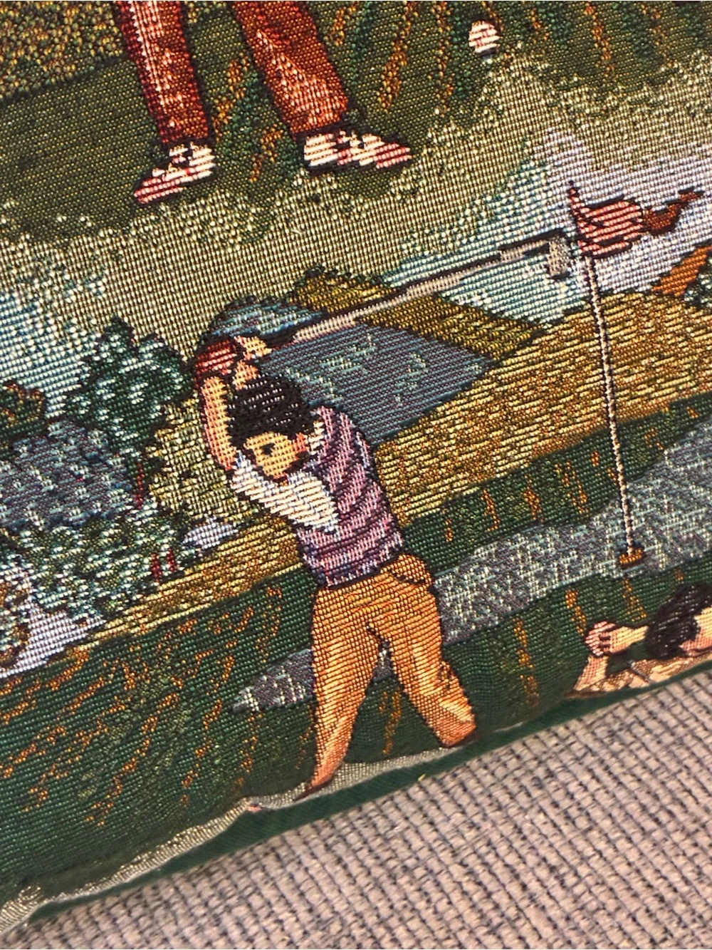 tapestry golf throw pillow by fairway collections 17x17